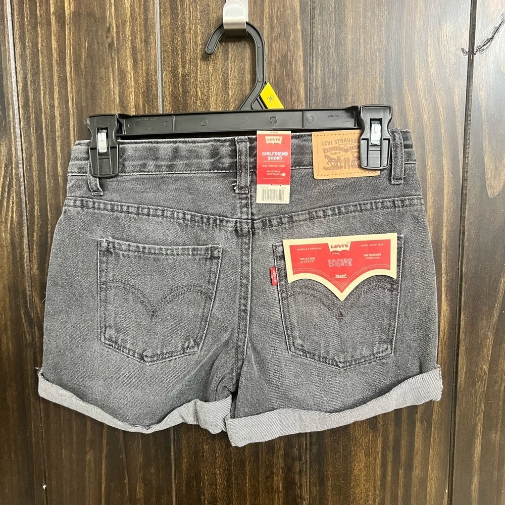 Levi’s (Girls 12) Girlfriend Shorty Shorts with adjustable waistband-NWT - Picture 4 of 7